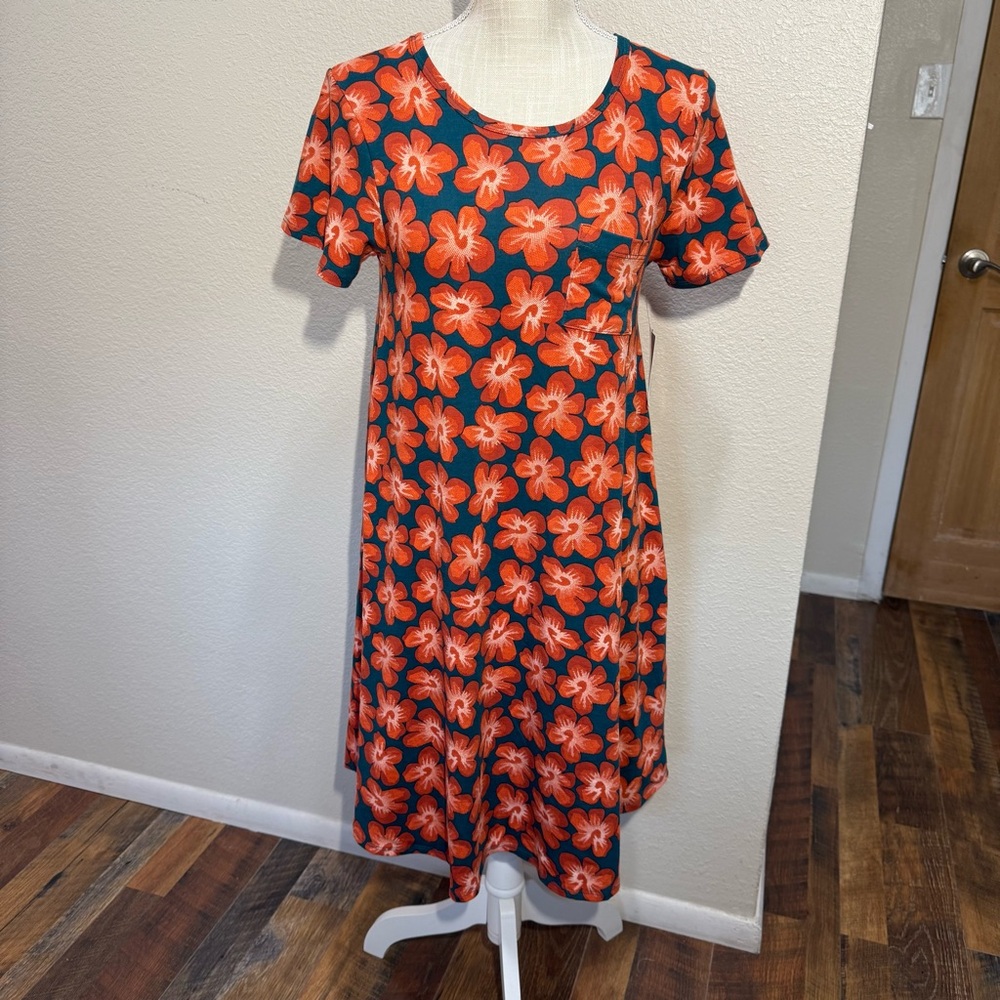 🌵 2/$20 LuLaRoe - Carly - Vibrant Floral Dress - NWT - Size XXS
